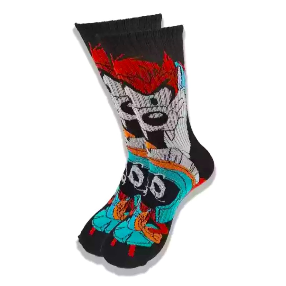 Tazmanian Devil and Marvin the Martian ribbed crew socks